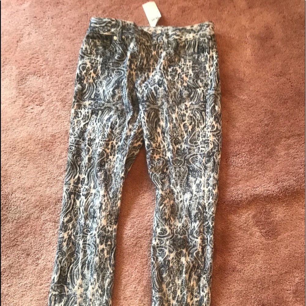 Cache Black & White Jeans With Tag Size 2